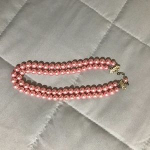 Pink pearl necklace